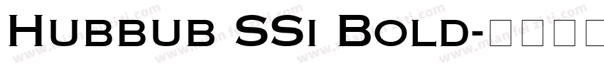 Hubbub SSi Bold字体转换